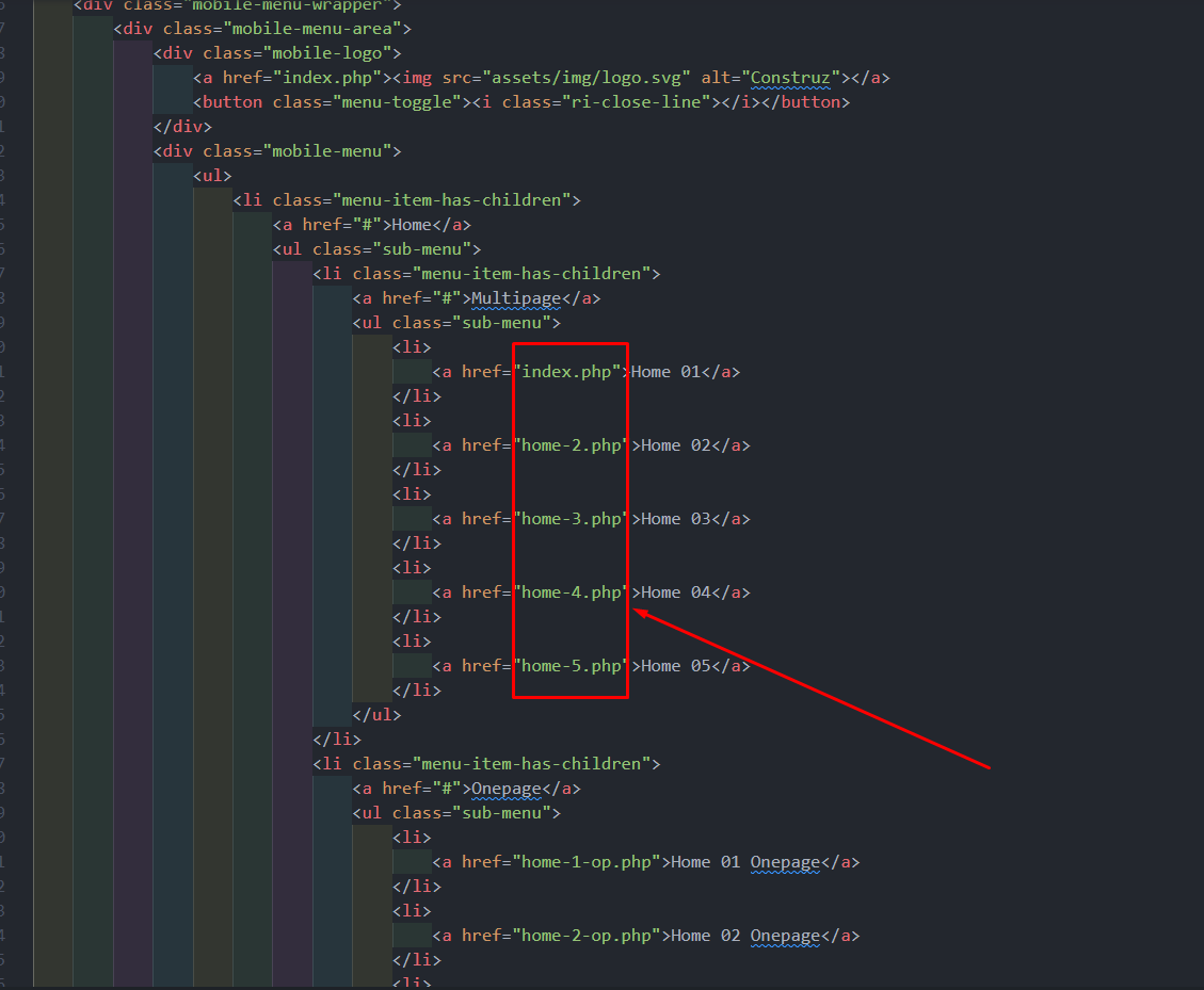 Demo of How To Change Menu Links